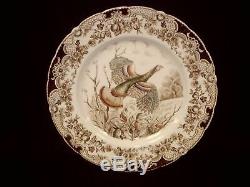 Set Of 4 Johnson Brothers Thanksgiving China Wild Turkeys Dinner Plate 10.75