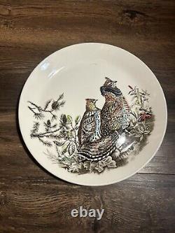 Set Of 6 1950s Johnson Brothers England Game Bird Ironstone Dinner Plates