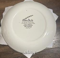 Set Of 6 1950s Johnson Brothers England Game Bird Ironstone Dinner Plates