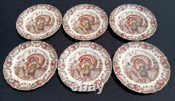 Set Of 6 Johnson Bros 10 1/2 Dinner Plates His Majesty England Exc Cond