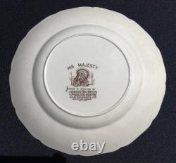 Set Of 6 Johnson Bros 10 1/2 Dinner Plates His Majesty England Exc Cond