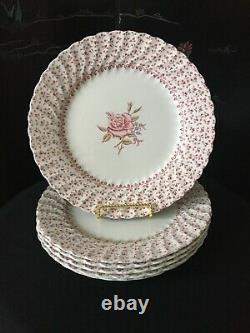 Set Of 6 Johnson Bros Rose Bouquet Dinner Plates