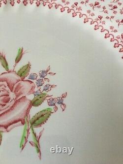 Set Of 6 Johnson Bros Rose Bouquet Dinner Plates