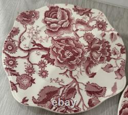 Set Of 6 Johnson Brothers English Chippendale 7 1/2 Square Salad Plates