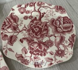 Set Of 6 Johnson Brothers English Chippendale 7 1/2 Square Salad Plates