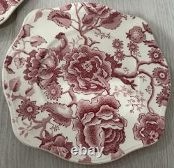 Set Of 6 Johnson Brothers English Chippendale 7 1/2 Square Salad Plates