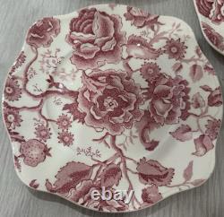 Set Of 6 Johnson Brothers English Chippendale 7 1/2 Square Salad Plates