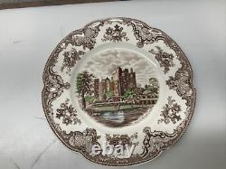 Set Of 6 Vintage Johnson Brothers Old Britain Castles 10 Inch Dinner Plate
