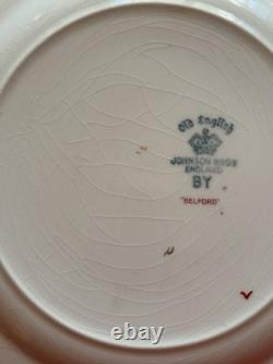 Set Of 6 Vintage Johnson Brothers Old English Belford Dinner Plates England