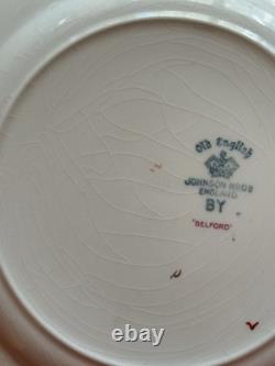 Set Of 6 Vintage Johnson Brothers Old English Belford Dinner Plates England