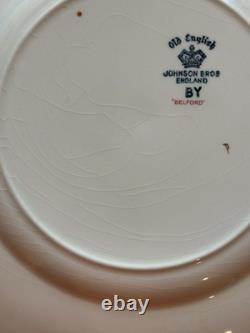 Set Of 6 Vintage Johnson Brothers Old English Belford Dinner Plates England