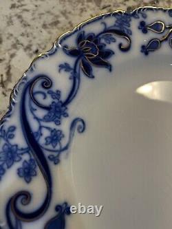 Set Of 8 Johnson Bros Andorra Blue Plates