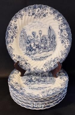 Set Of 9, Johnson Brothers Coaching Scenes 9 7/8 Dinner Plates