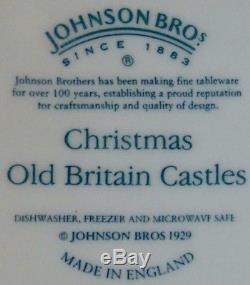 Set Of 9 Johnson Brothers Old Britain Castles Christmas Bowl Cups Plates