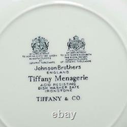 Set Of Four (4) Johnson Bros. For Tiffany & Co. Menagerie Salad Plates, 8