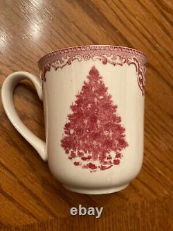 Set of 10 Johnson Brothers Old Britain Castles Christmas Tree 12oz Mugs Cups