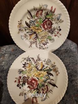 Set of 11 Johnson Brothers Garden Bouquet Square Plates 2 Plates Windsor Ware