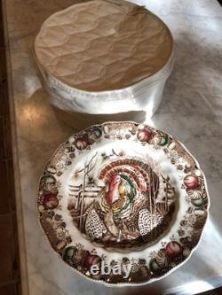 Set of 12 Johnson Bros Windsor Ware Thanksgiving & Christmas Dinner Plates