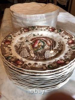 Set of 12 Johnson Bros Windsor Ware Thanksgiving & Christmas Dinner Plates