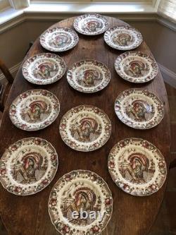 Set of 12 Johnson Bros Windsor Ware Thanksgiving & Christmas Dinner Plates