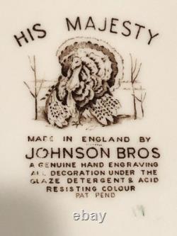 Set of 12 Johnson Bros Windsor Ware Thanksgiving & Christmas Dinner Plates