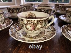 Set of 12 Johnson Bros Windsor Ware Thanksgiving & Christmas Dinner Plates