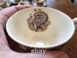 Set of 12 Johnson Bros Windsor Ware Thanksgiving & Christmas Dinner Plates