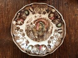 Set of 12 Johnson Bros Windsor Ware Thanksgiving & Christmas Dinner Plates