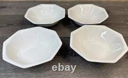 Set of 12 Johnson Brothers HERITAGE WHITE Cereal Soup Bowls Octagon 6 7/8 NOS
