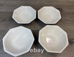 Set of 12 Johnson Brothers HERITAGE WHITE Cereal Soup Bowls Octagon 6 7/8 NOS