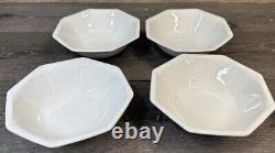 Set of 12 Johnson Brothers HERITAGE WHITE Cereal Soup Bowls Octagon 6 7/8 NOS