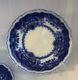 Set Of 3 Antique Johnson Brothers Flow Blue Persian 10 Dinner Plates