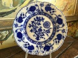 Set of 3 English Johnson Brothers Blue & White Porcelain Plates Holland Pattern