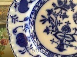 Set of 3 English Johnson Brothers Blue & White Porcelain Plates Holland Pattern