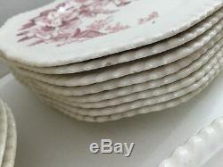 Set of 43 Windsor Ware Johnson Brothers China Red Apple Blossom England