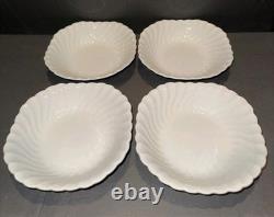 Set of 4 Snowhite Regency Johnson Brothers 7 Square Soup Bowls EUC HTF Rare