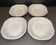 Set Of 4 Snowhite Regency Johnson Brothers 7 Square Soup Bowls Euc Htf Rare