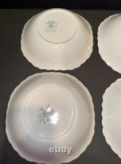 Set of 4 Snowhite Regency Johnson Brothers 7 Square Soup Bowls EUC HTF Rare