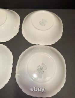 Set of 4 Snowhite Regency Johnson Brothers 7 Square Soup Bowls EUC HTF Rare