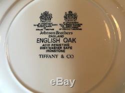 Set of 4 Tiffany Plates ENGLISH OAK Johnson Bros Her Majesty Queen Elizabeth