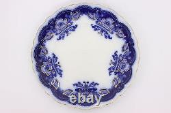Set of 4 Victorian Antique Oregon Flow Blue China Plates, Johnson Bros #42973
