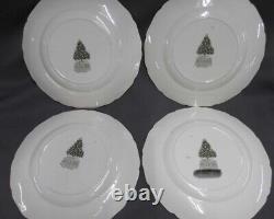 Set of 4! Vintage Johnson Brothers MERRY CHRISTMAS 10 1/2 Dinner Plates ENGLAND