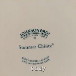 Set of 5 Johnson Brothers England SUMMER CHINTZ 10.25 inch DINNER PLATES (5)