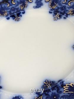 Set of 6 Johnson Bros. England Flow Blue Georgia Dinner Plates 10 Antique