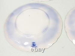 Set of 6 Johnson Bros. England Flow Blue Georgia Dinner Plates 10 Antique