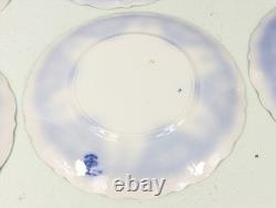 Set of 6 Johnson Bros. England Flow Blue Georgia Dinner Plates 10 Antique