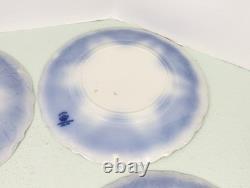 Set of 6 Johnson Bros. England Flow Blue Georgia Dinner Plates 10 Antique
