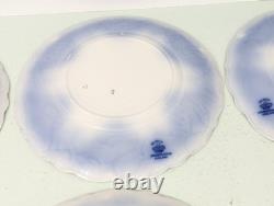 Set of 6 Johnson Bros. England Flow Blue Georgia Dinner Plates 10 Antique