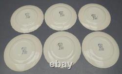 Set of 6 Johnson Bros. Friendly Village School House 10.5 Round Dinner Plates