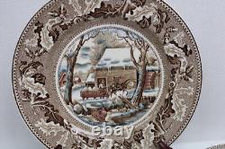 Set of 6 Johnson Bros. Vintage'Historic America' Plate Thanksgiving Frozen Up